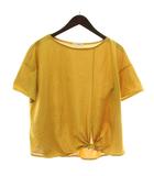 23区 オンワード樫山 Tシャツ カットソー 半袖 クルーネック 無地 38 黄色 イエロー /XZ ■GY63