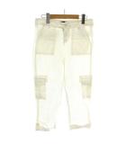 バナナリパブリック BANANA REPUBLIC カーゴパンツ 麻 リネン クロップド ジップフライ 00 白 ホワイト /XZ ■GY63