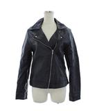 チャオパニック CIAOPANIC ジャケット 上着 F 黒 テーラードカラー 斜めジッパー 長袖 /GG ■GY61