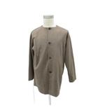 コムサイズム COMME CA ISM カーディガン ミドル丈 スエード調 L 茶色 ブラウン /HO41 ■GY58