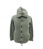 ハレ HARE ニットカーディガン S グレー フード付き ミドル丈 /YS34 ■GY58