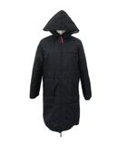 ナイキ NIKE スポーツウェア ベンチコート 中綿 ロング丈 M 黒 ブラック フード付き /SM25 ■GY58