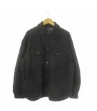 レイジブルー RAGEBLUE AIR WOOLY シャツジャケット 上着 L 黒 ブラック 無地 レギュラーカラー 長袖 /AO21 ■GY59