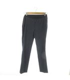 ミラショーン mila schon BLUE LABEL イージーパンツ 38 紺 ネイビー チェック柄 ゴムウエスト フルレングス /AO43 ■GY59