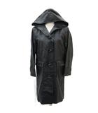 オットー OTTO コレクション collection レザーダッフルコート L 黒 ブラック フード付き トグルボタン ロング丈 /YS5 ■GY59