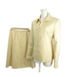 ジェイプレス J.PRESS スーツ ジャケット スカート T158～164 ベージュ 背抜き レギュラーカラー 長袖 Aライン /MN12 ■ECC001