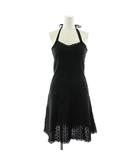 ジルスチュアート JILL STUART ワンピース ミニ 2 黒 ブラック ホルターネック 総レース /KU ■GY60