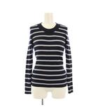 イエナ IENA ニット セーター 長袖 クルーネック ウール ボーダー柄 F 紺 ネイビー /BB ■GY60