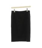 タイトスカート ひざ丈 ウール 1 黒 ブラック 無地  /LP ■GY60