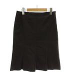 フレアスカート ひざ丈 2 茶色 ブラウン /XZ ■GY60