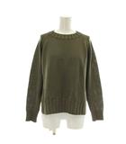 ニット セーター 長袖 クルーネック 38 カーキ /XZ ■GY60