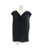 24SS POWDER CREPE SS COWL TOP ノースリーブ ブラウス プルオーバー カットソー 01-4208204 L 紺 ネイビー /XZ ■GY60