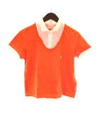 ピッコーネ PICONE CLUB ゴルフウェア ポロシャツ 半袖 ロゴ 刺繍 2 オレンジ 白 ホワイト /XZ ■GY60