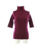 ニット セーター ウール 9 ボルドー タートルネック 七分袖 /GP ■GY60