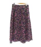 イエナ IENA スカート F ネイビー 小花柄 Aライン ロング丈 /DU ■GY60