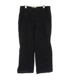 マイケルマイケルコース Michael michael kors パンツ 麻 リネン 2 黒 無地 ドローストリングウエスト 長ズボン /DU ■GY60