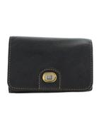 キーケース 三つ折り 6連 レザー ロゴ 黒 ブラック /XZ ■GY60