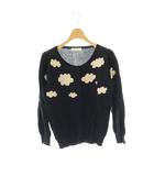 フランシュリッペ franche lippee カーディガン ニット 長袖 M ブラック アイボリー /DO ■ECB001