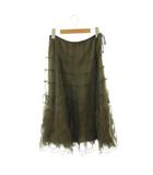 ルーニィ LOUNIE フレアスカート ロング チュール 40 カーキ /DO ■ECB001