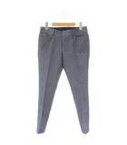 アンタイトル UNTITLED クロップドパンツ スリム チェック柄 1 ネイビー ホワイト /ES ■ECB001