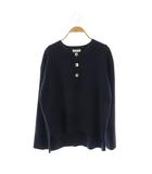 ニット セーター 長袖 ヘンリーネック ネイビー /DO ■ECB001