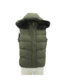 ジャケット ダウンベスト 上着 ミドル丈 11 カーキ フード付 フェイクファー付 /SY5 ■ECB001