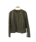 エンスウィート レナウン ensuite 25th ライダースジャケット ラムレザー 羊革 2 オリーブグリーン /ES ■ECB001