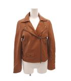 ステュディオス STUDIOUS ダブル ライダースジャケット 革ジャン レザー 1 茶 ブラウン /FF ■ECB001