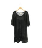 ハッシュアッシュ HusHusH ワンピース ニット 五分袖 3 ブラック /ES ■ECB001