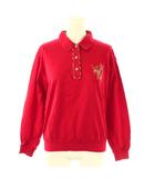 ダックス DAKS ポロシャツ カットソー 刺繍 M 赤 /CX ■ECB001