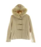 ミッシュマッシュ MISCH MASCH ショートダッフルコート フォックスファー 38 ベージュ /MY ■OS ■ECB001