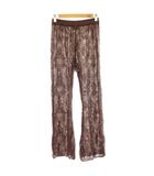 トゥデイフル TODAYFUL レースニットレギンス パンツ イージー 麻 リネン混 F 茶 ブラウン /KU ■ECB001