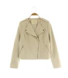 レッセパッセ LAISSE PASSE フェイクスエード ライダースジャケット ストレッチ 38 ライトグレー /MY ■OS ■ECB001