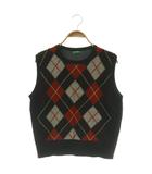 ニットベスト チェック プルオーバー M ブラック /MY ■OS ■ECB001