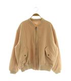 ケティ KETTY 刺繍ブルゾン ジャケット ジップアップ 裏地キルティング ビッグシルエット M ピンク /MY ■OS ■ECC001