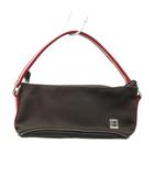 バリー BALLY ハンドバッグ アクセサリーポーチ ミニ 茶 ロゴプレート /SY19 ■ECD001