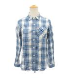 ブルーブルー BLUE BLUE カジュアルシャツ 水色 ライトブルー チェック柄 長袖 /YS64 ■ECD001