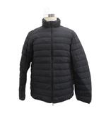 ユニクロ UNIQLO ダウンジャケット 上着 XL 黒 ブラック 無地 スタンドカラー ジップアップ ミドル丈 /YS26 ■ECD001