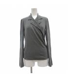 ジョルジオアルマーニ GIORGIO ARMANI ニット セーター 襟付き カシュクール 毛 長袖 44 グレー イタリア製 /SX ■ECD001