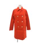 マッキントッシュ MACKINTOSH トレンチコート 34 オレンジ ダブルブレスト ロゴボタン ミドル丈 コットン /NU ■ECD001