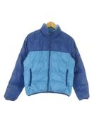 ユニクロ UNIQLO ダウンジャケット M 青 ブルー スタンドカラー バイカラー /AO5 ■ECD001