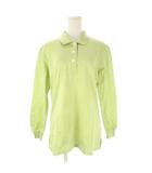 ダックス DAKS ポロシャツ 長袖 ロゴ M 黄緑 イエローグリーン /CK37 ■ECD001