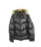 イッカ ikka ダウンジャケット 上着 LL 黒 ブラック 長袖 フード付き ファー付き /AH23 ■ECD001