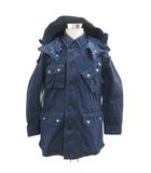 フィールドジャケット ミリタリージャケット M 紺 ネイビー フード付き 2way ミドル丈 /YS45 ■ECD001