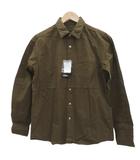 ナノユニバース nano universe ザファーストフロアー The 1st.Floor オーバーダイカラーシャツ S カーキ 長袖 無地 /YS11 ■ECD001