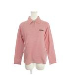 ケンショー KENSHO ABE SPORTS ポロシャツ カットソー 長袖 ボーダー柄 サイドポケット M 赤 レッド /AH29 ■ECD001