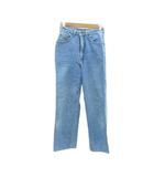 ラングラー WRANGLER デニムパンツ ジーンズ アンクル丈 ストレート 30-4 青 ブルー 無地 ハイウエスト /MA9 ■ECD001