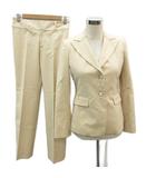 インタープラネット INTERPLANET スーツ セットアップ 上下 40 アイボリー テーラードジャケット シングルブレスト 総裏地 ミドル丈 スラックスパンツ ロング丈 /YS57 ■ECD001