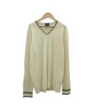 ジョルジオアルマーニ GIORGIO ARMANI ニット セーター 長袖 Vネック 50 アイボリー /SM55 ■ECD001