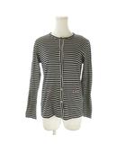 ピッコーネ PICONE アンサンブル カーディガン カットソー 38 紺 ネイビー ボーダー柄 刺繍 /AO2 ■ECD001